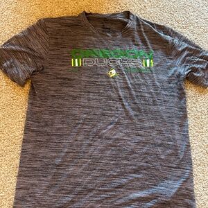 Gray Dry Fit Oregon Ducks Football T-shirt (Size Lg)